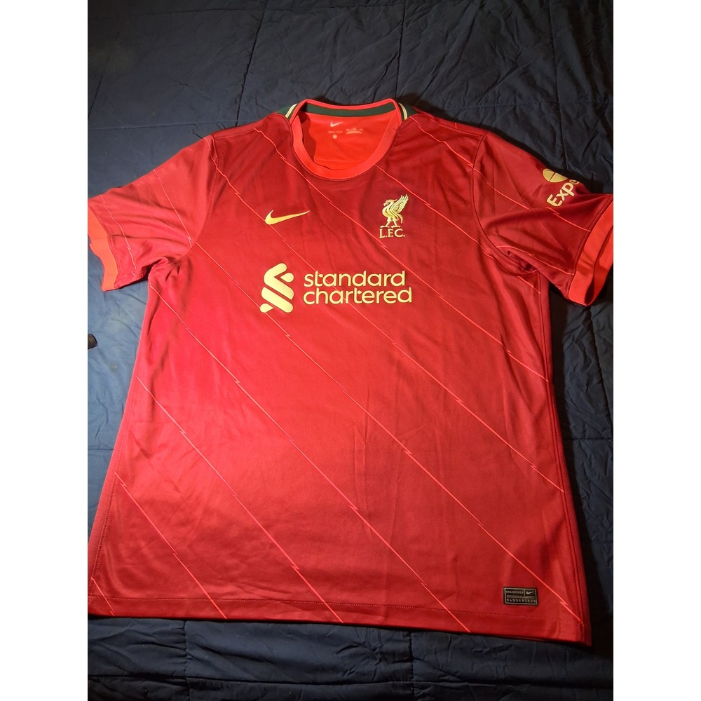 Nike Liverpool FC 2021-22 Home Jersey Mens‎ XXL Red Dri-FIT Soccer Shirt